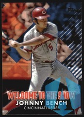 2022 Topps Welcome to the Show Blue #WTTS44 Johnny Bench Cincinnati Reds